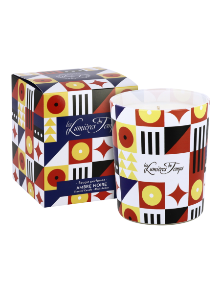 Bougie Chromatik 180 g Ambre Noire cadeau de Noël