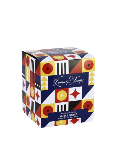 Bougie Chromatik 180 g Ambre Noire livrée dans sa boîte