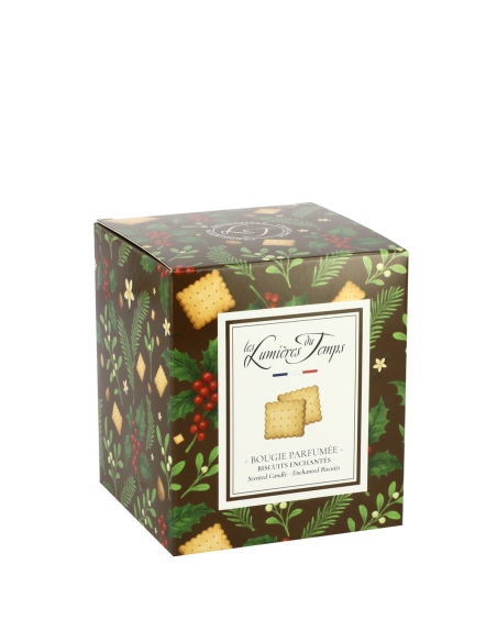 Bougie Lumières d'Hiver 180 g Biscuits Enchantés et boîte au design identique