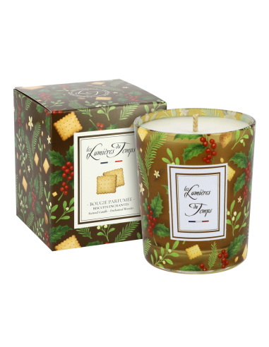 Bougie Lumières d'Hiver 180 g Biscuits Enchantés livrée dans sa boîte assortie