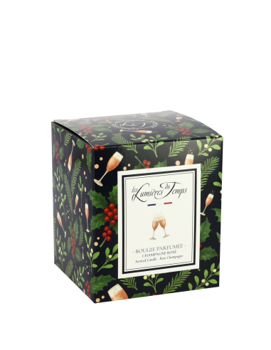 Bougie Lumières d'Hiver 180 g Champagne Rosé a offrir pour Noël
