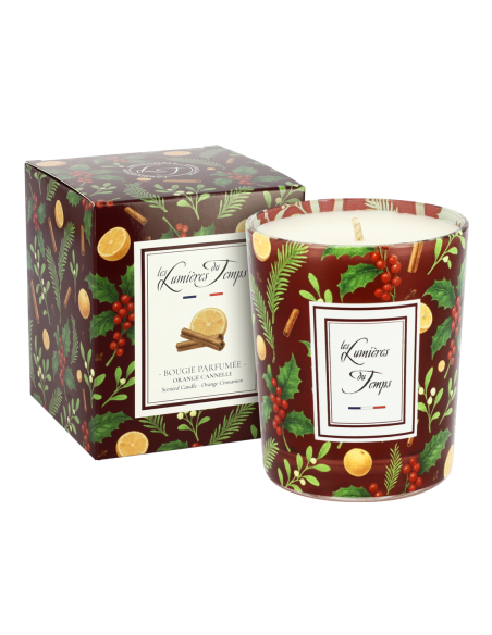 Bougie Lumières d'Hiver 180 g Orange Cannelle design pensé par nos équipes