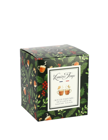 Bougie Lumières d'Hiver 180 g Thé au Coin du Feu et sa boîte