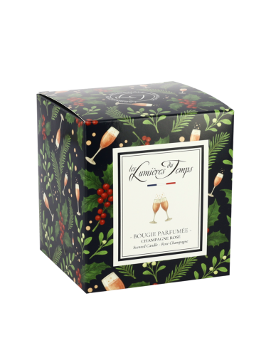 Bougie Lumières d'Hiver 350 g Champagne Rosé à offrir