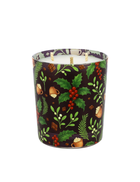 Bougie Lumières d'Hiver 350 g Chocolat Chaud grand format de bougie disponible