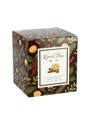 Bougie Lumières d'Hiver 350 g Orange Cannelle boîte fermée parfait pour offrir