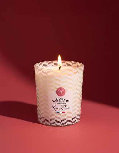 Bougie Végétale 180 g Fraise Gariguette. Fabrication Française
