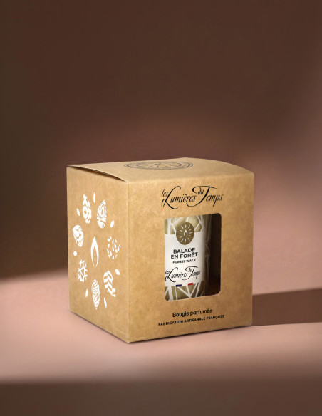 Bougie Végétale 180 g Balade en Forêt livrée dans sa boîte kraft