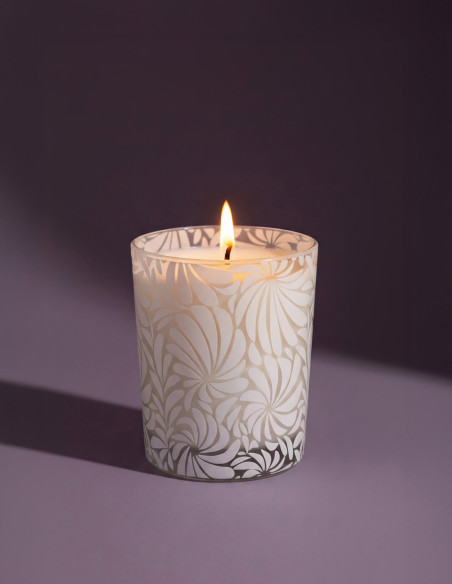 Bougie Végétale 180 g Cocon de Douceur ; design sur le verre imprimée directement dans nos ateliers
