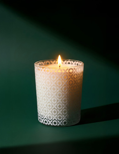 Bougie Végétale 180 g Bergamote et Néroli ; cire végétale, parfum de Grasse, mèche en coton