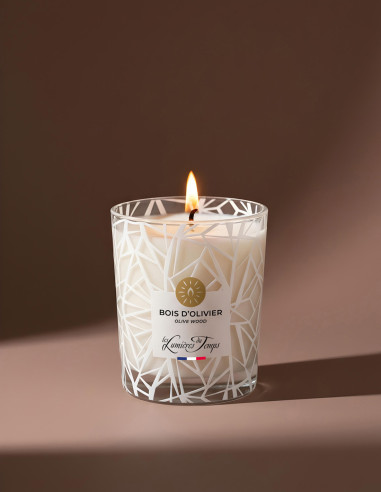 Bougie Végétale 180 g Bois d'Olivier | Les Lumières du Temps