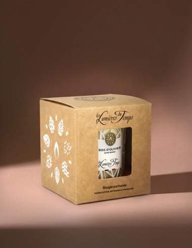Bougie Végétale 180 g Bois d'Olivier | Les Lumières du Temps