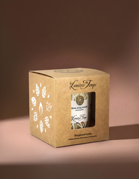 Bougie Végétale 180 g Bois d'Olivier | Les Lumières du Temps