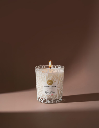 Bougie végétale 90 gr Bois d'olivier | Les Lumières du Temps