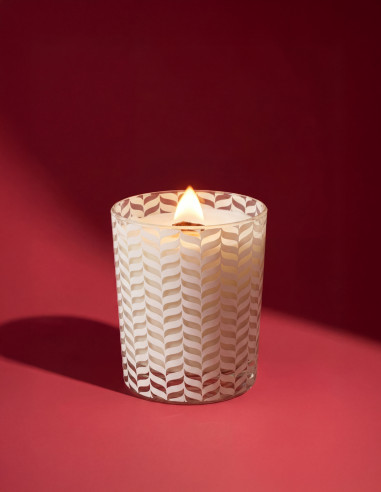 Bougie Végétale 180 g Mèche en Bois Nougat Grillé univers gourmand