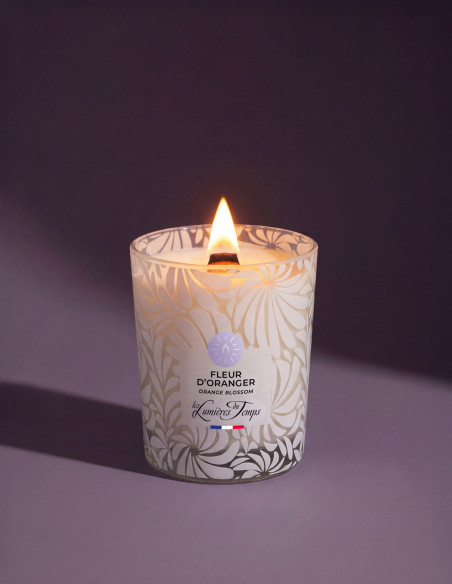 Bougie Végétale 180 g Mèche en Bois Fleur d'Oranger collection Les Traditionnels