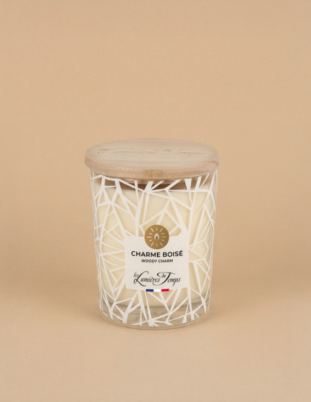Couvercle en bois plat (pour bougie 180 g)