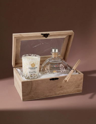 Coffret Charme Boisé diffuseur 100 ml bougie parfumée 90 g