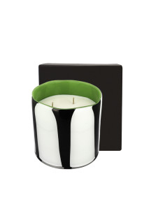 Bougie Audacieuse Verte 1,5 kg Bois d'Olivier ; cire végétale et parfum de Grasse