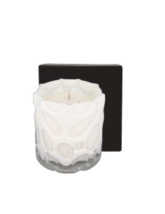 Grande Bougie Onyx Blanche 1,1 kg Fleur de Coton fabrication française