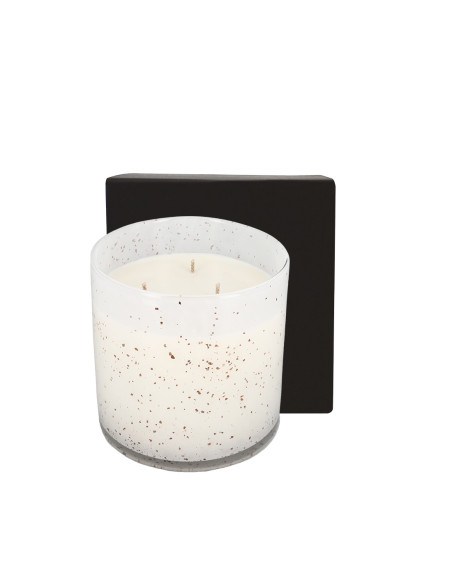 Grosse Bougie Parfumée Scintillante Blanche 1,5 kg Champagne Rosé