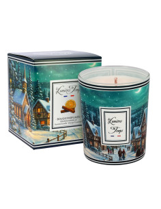 Un parfum de Noël aux notes d'orange et de cannelle pour cette bougie