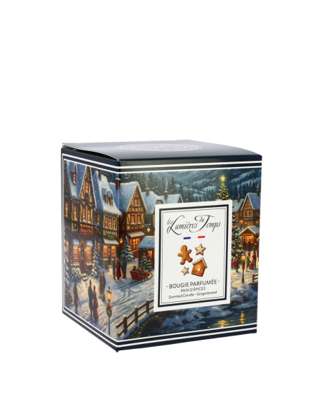 Bougie Villages Enchantés 180 g Pain d'Épices avec sa boîte